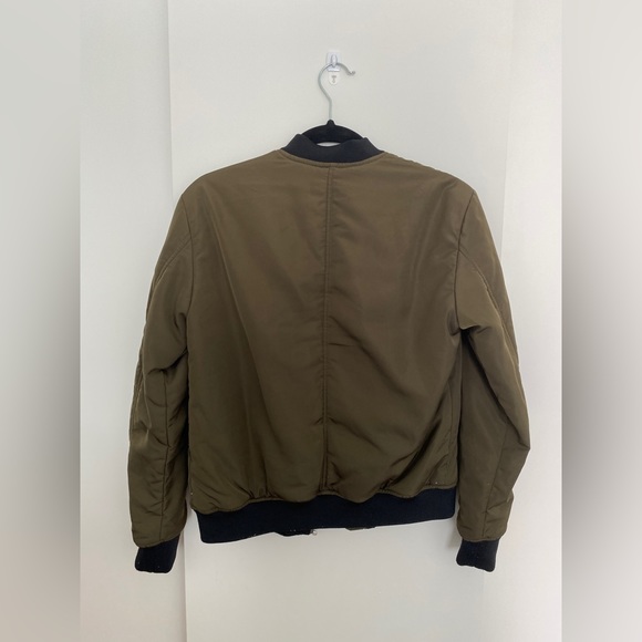 EUC Zara Olive Green Bomber Jacket - Picture 2 of 9